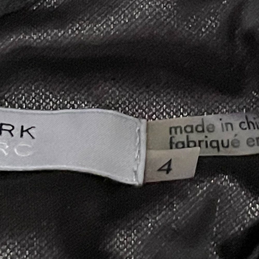 Marc New York Andrew Marc Metallic Black Lace Sheath Dress Size 4 - Picture 12 of 14